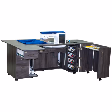 horn 8090 sewing and embroidery cabinet multi functional work area
