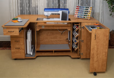 horn 8479 tall combo sewing and quilting cabinet strong sturdy structure